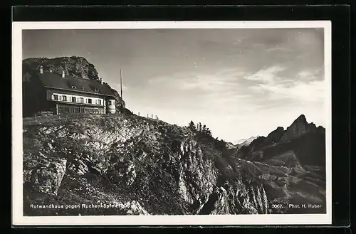 AK Rotwandhaus, Berghütte gegen Ruchenköpfe
