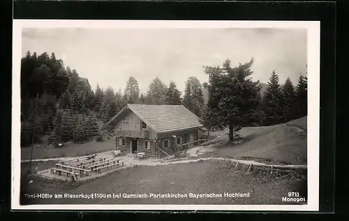 AK Garmisch-Partenkirchen /Bayerisches Hochland, Toni-Hütte am Risserkopf