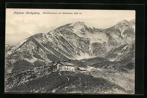 AK Nebelhornhaus, Allgäuer Hochgebirg mit Nebelhorn