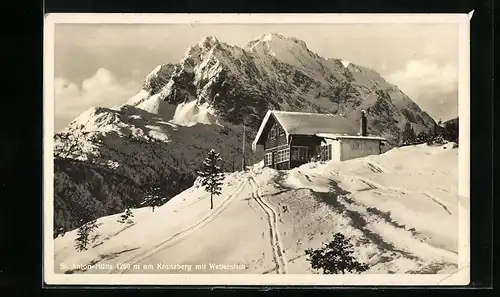 AK St.Anton-Hütte, am Kranzberg mit Wetterstein