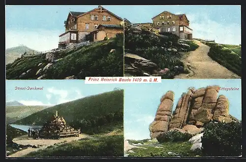 AK Prinz Heinrich-Baude, Donat-Denkmal, Mittagsteine