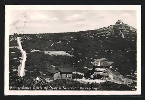 AK Reifträgerbaude mit Quarg und Sausteinen