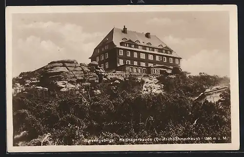 AK Reifträgerbaude im Riesengebirge, Deutschböhmerhaus