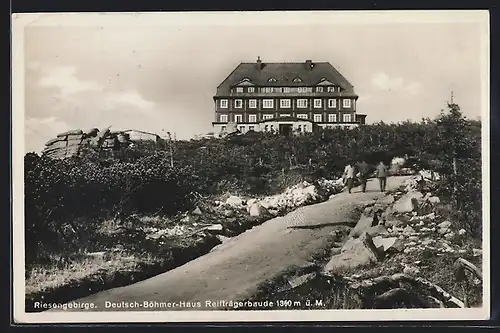 AK Reifträgerbaude, Deutsch-Böhmer-Haus im Riesengebirge