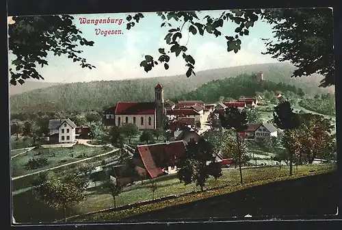 AK Wangenburg, Blick auf den idyllisch gelegenen Ort