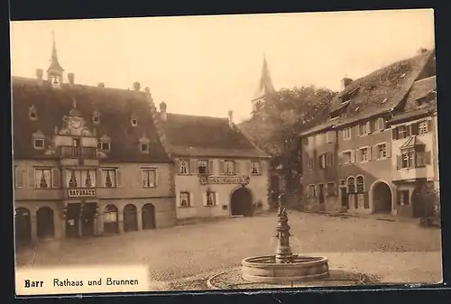 AK Barr, Rathaus und Brunnen