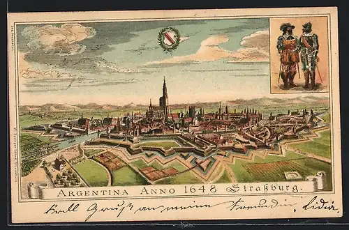 Künstler-AK Strassburg, Argentina anno 1648
