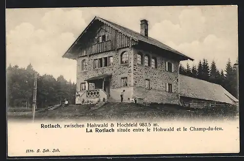 AK Rotlach, Gebäude des Ortes zwischen Hohald und Hochfeld