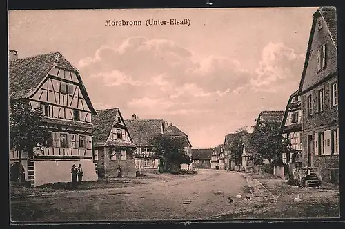 AK Morsbronn, Strassenpartie im Ortskern