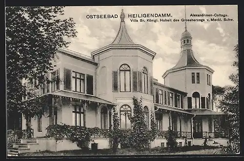 AK Heiligendamm, Ostseebad, Alexandrinen-Cottage und Villa Sr. Königlichen Hoheit des Grossherzogs von Meckl. Schw.