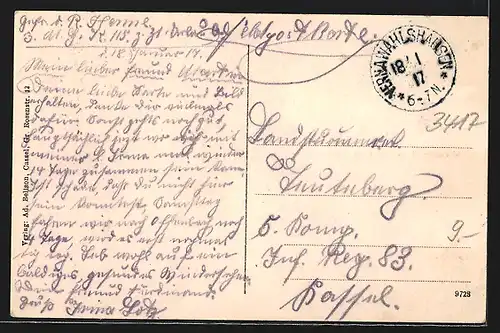 AK Vernawahlshausen, Gasthaus zur Krone von Theodor Henne, Totalansicht