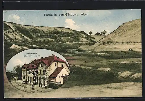 AK Werder / Havel, Restaurant Glindower Alpen, Ortspartie