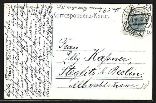 Lithographie Znaim, Teilansicht, Gurken