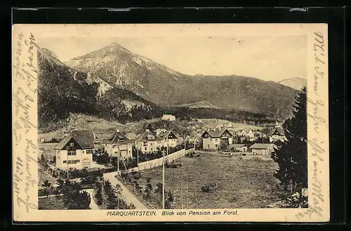 AK Marquartstein, Blick von Pension am Forst