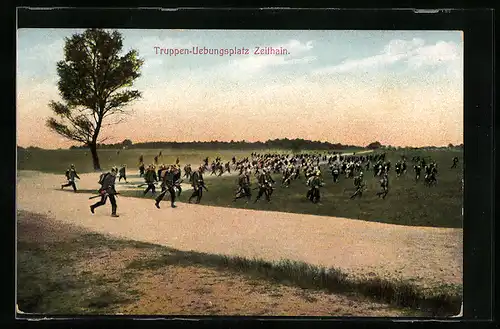 AK Zeithain, Truppenübungsplatz, Infanterie beim Sturm