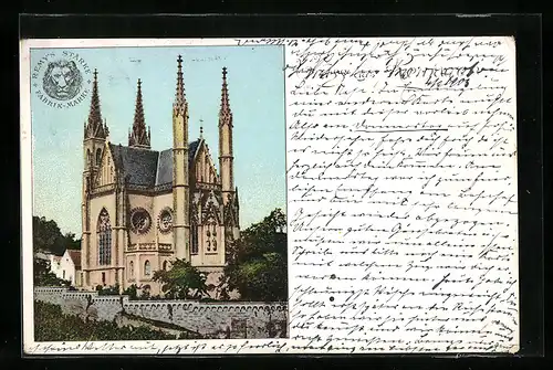 AK Remagen, Apollinaris-Kirche mit Mauer