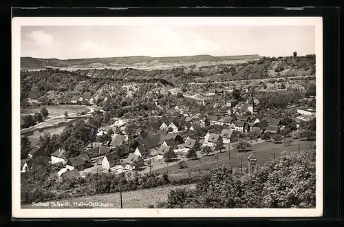 AK Gelbingen, Panorama vom Hügel aus
