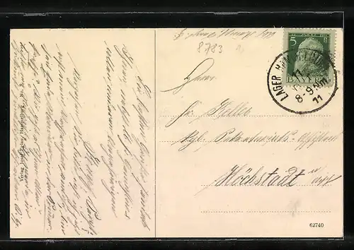 AK Lager Hammelburg, Ansicht vom Flugzeug aus