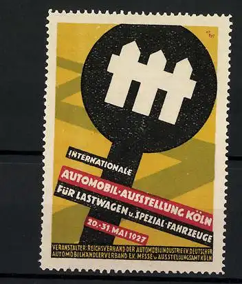 Reklamemarke Köln, Internationale Automobil-Ausstellung 1927, Messelogo