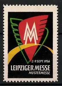Reklamemarke Leipzig, Leipziger Messe & Mustermesse 1956, Messelogo