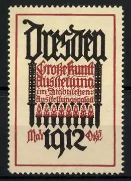 Reklamemarke Dresden, Grosse Kunst-Ausstellung 1912