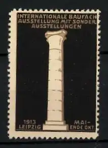 Reklamemarke Leipzig, Internationale Baufach-Ausstellung mit Sonderausstellungen 1913, Säule