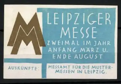 Reklamemarke Leipzig, Leipziger Messe & Mustermesse, Messelogo
