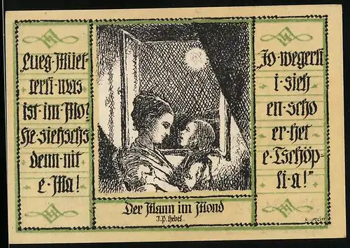 Notgeld Schopfheim 1921, 50 Pfennig, Der Mann im Mond