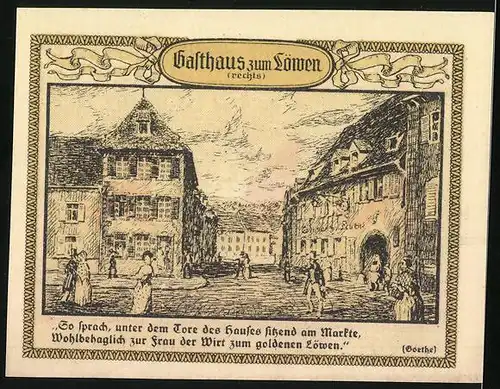 Notgeld Emmendingen 1921, 50 Pfennig, Gasthaus zum Löwen