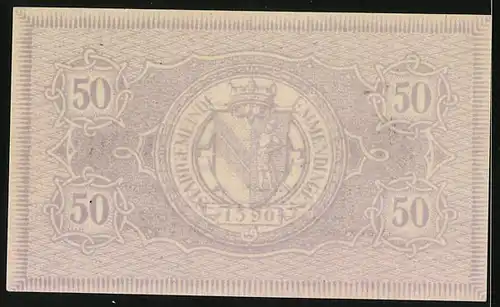 Notgeld Emmendingen 1917, 50 Pfennig, Stadtwappen