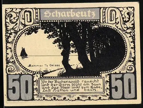 Notgeld Scharbeutz, 50 Pfennig, Kammer a. d. Ostsee