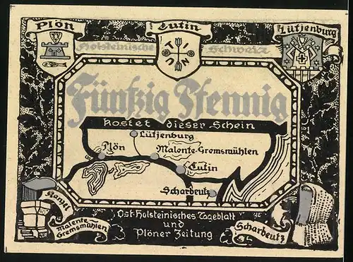 Notgeld Scharbeutz, 50 Pfennig, Kammer a. d. Ostsee