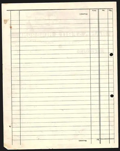 Rechnung Heilbronn a. N. 1928, Rank & Fritz, Textilwaren-Grosshandlung, Transportfahrzeuge am Fabrikgelände