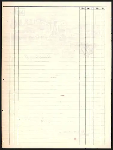 Rechnung München 1899, Metzeler & Co., Kgl. Bayer. Hof-Gummi-Waaren-Fabrik, Betriebsansicht, Wappen und Medaillen