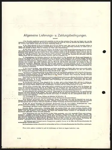 Rechnung Karlsruhe i. B. 1930, Kunstdruckerei Arthur Albrecht & Cie., Panoramaansicht des Betriebsgeländes