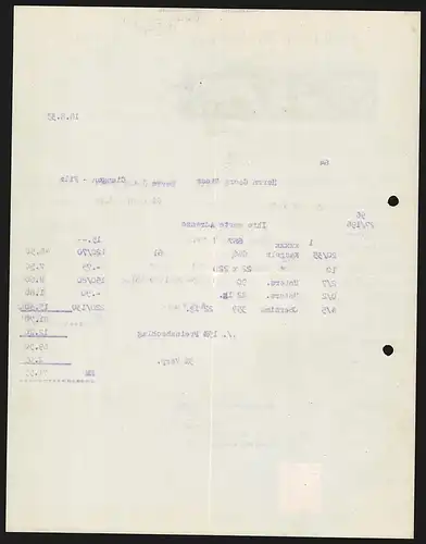 Rechnung Baden-Oos 1933, Carl Roth Nachfolger, Kachelöfen und -herde, Baukeramik, Ansicht des Fabrikgeländes