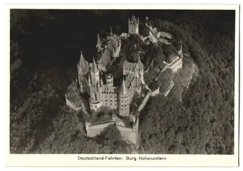 Fotografie Ansicht Bisingen, Deutschland Fahrt des Zeppelin, Blick auf die Burg Hohenzollern vom Zeppelin aus