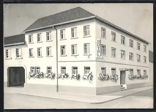 AK Brühl / Baden, Hotel zum Pflug