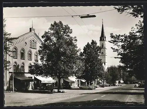 AK Neumarkt-St. Veit, Strassenpartie mit VW Bus