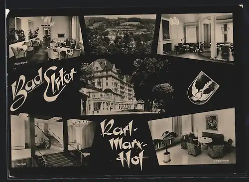 AK Bad Elster, Hotel Karl-Marx-Hof, Clubräume, Musikzimmer, Spielzimmer