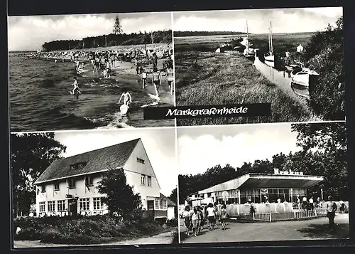 AK Rostock-Markgrafenheide, Strandpartie, Gasthaus Krakus