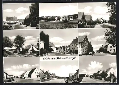 AK Schnelldorf /Ansbach, Strassenpartien, Teilansicht