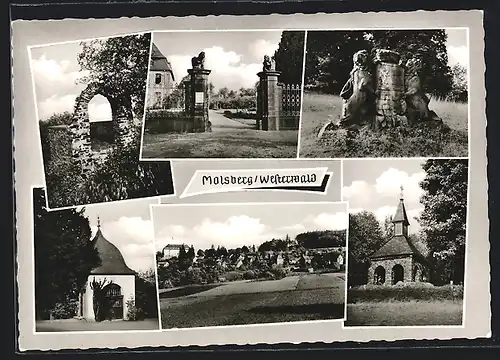 AK Molsberg /Westerwald, Kirchen, Ortsansicht