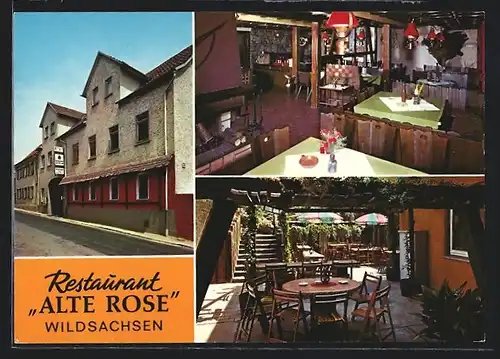 AK Wildsachsen /Ts., Restaurant Alte Rose, Hauptstrasse 17