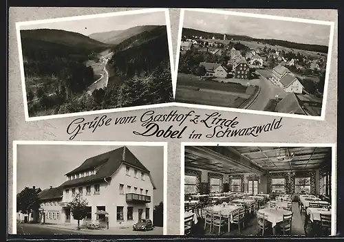 AK Dobel /Schwarzw., Gasthof zur Linde E. Seyfried, Ortsansicht