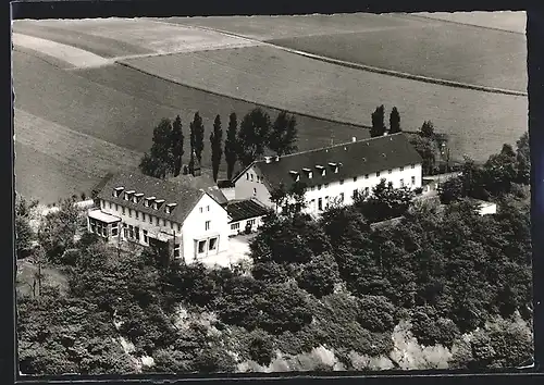 AK Bochum-Querenburg, Ruhrlandheim vom Flugzeug aus