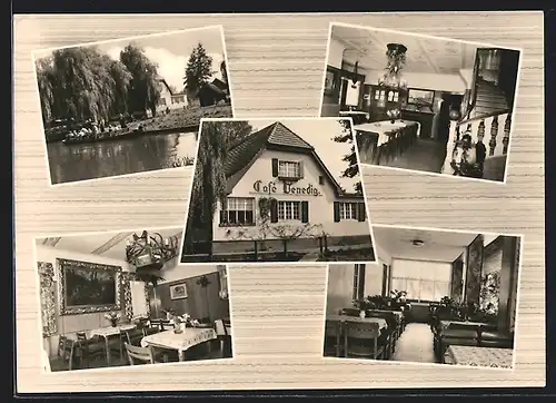 AK Lehde / Lübbenau, Café Venedig, Aussen und Innen