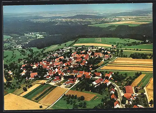 AK Rosenfeld-Isingen /Zollernalbkreis, Gesamtansicht, Fliegeraufnahme