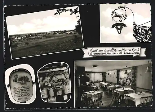 AK Grab /Kr. Backnang, Gasthaus zum Rössle P. Klenk, Ortspanorama