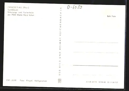 AK Trusetal /Th., Schulungs- u. Ferienheim Turmklause der PGH Maler Nord Erfurt